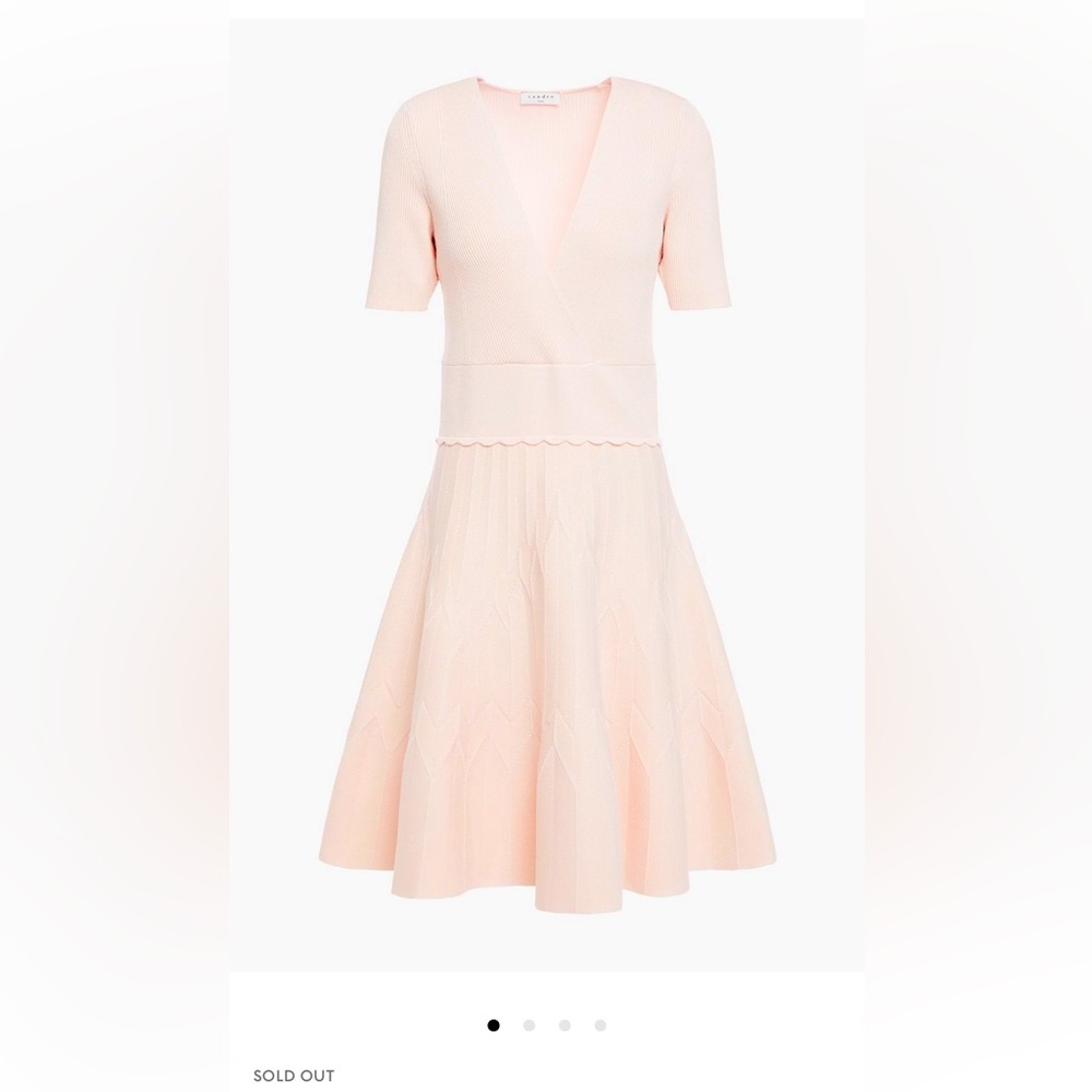 Sandro Esmera wrap-effect knitted dress